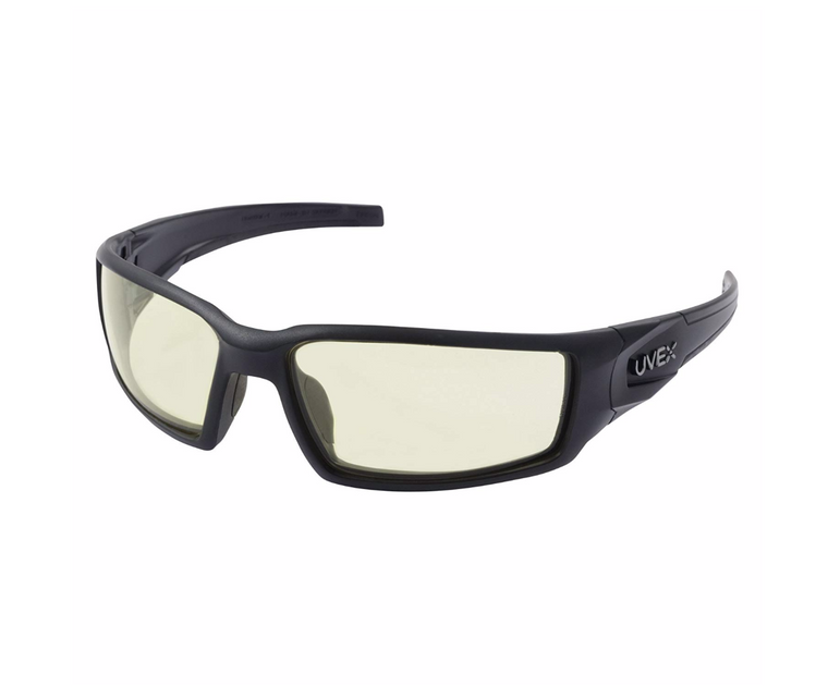 Howard Leight by Honeywell Uvex Hypershock Low-Light Shooting Glasses with Uvextreme Plus Anti-Fog Lens Coating, Amber L
