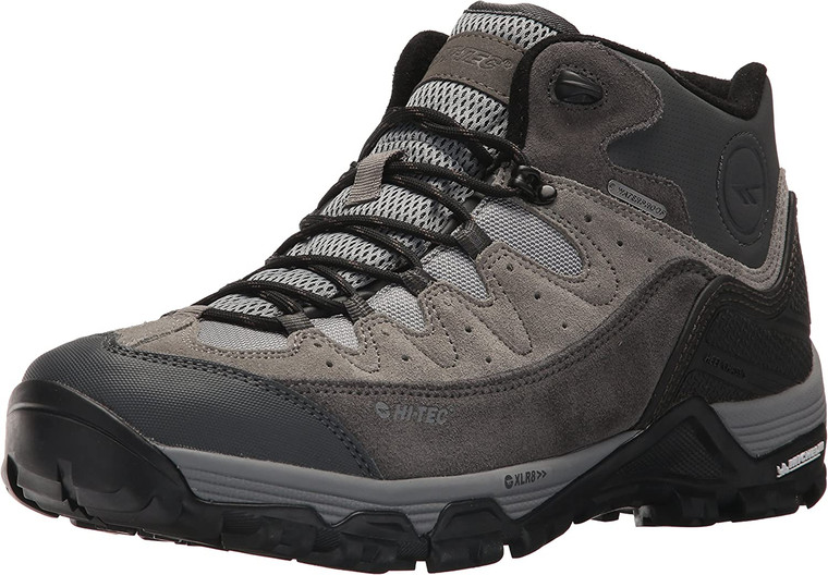 Hi-Tec Men's OX Belmont MID I Waterproof Hiking Boot, Charcoal/Grey/Olive Night