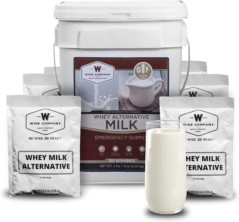 Wise Company Emergency Food Supply, Whey Milk Alternative, 20-Year Shelf Life, 120 Servings