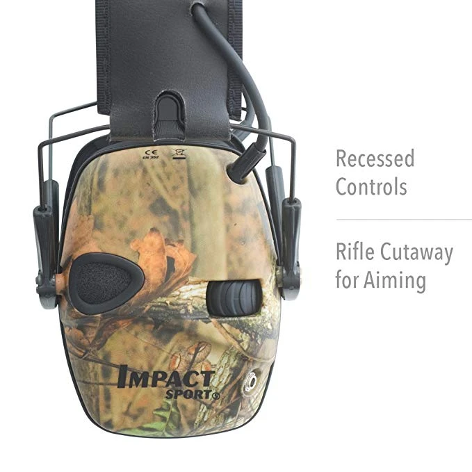 Howard Leight Impact Sport Sound Amplification Electronic Shooting Earmuff, Camo