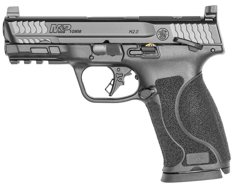 Smith  Wesson 13390 MP M2.0 Optic Ready Striker Fire 10mm Auto 4 Barrel 151 Black Polymer Frame With Picatinny Acc. Rail Optic Cut Armornite Slide Manual Safety