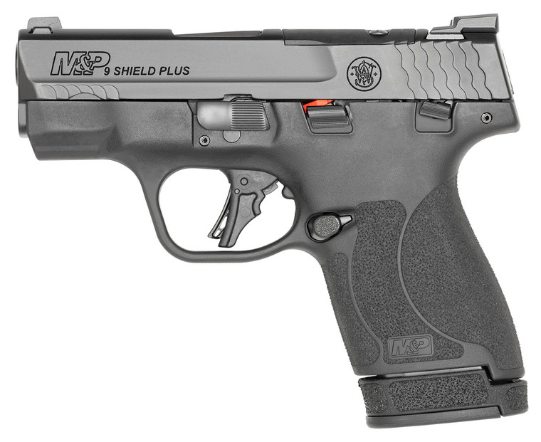 Smith  Wesson 13536 MP9 Shield Plus 9mm Luger 3.10 101 131 Matte Black Frame TS Black Armornite Stainless Steel BarrelSlide with Optics Cut