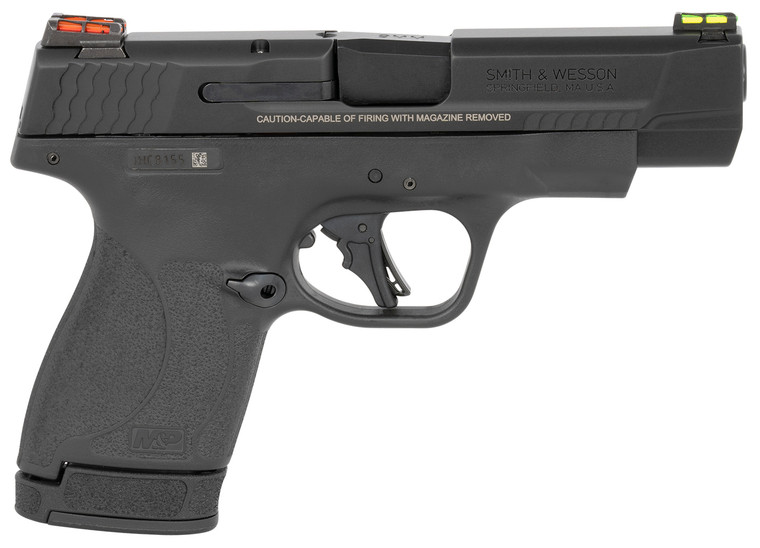 Smith  Wesson 13252 MP Performance Center Shield Plus 9mm Luger 4 Barrel 101 Or 131  Black Polymer Frame Armornite Stainless Slide Fiber Optic Green FrontRed Rear Sights No Manual Safety