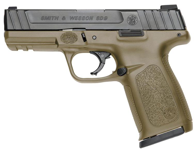 Smith  Wesson 11998 SD  9mm Luger Stainless Steel 4 Barrel 161 Flat Dark Earth Polymer Frame With Picatinny Acc. Rail Armornite Stainless Steel Slide Textured Polymer Grip No Manual Safety