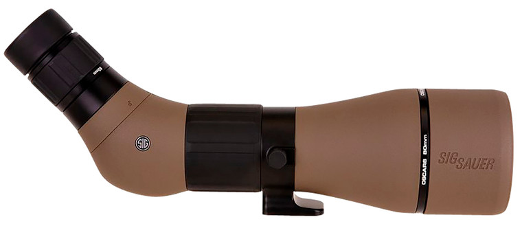 Sig Sauer  SOO82001 OSCAR8  Flat Dark Earth Rubber Armor 27-55x 80mm Angled Body