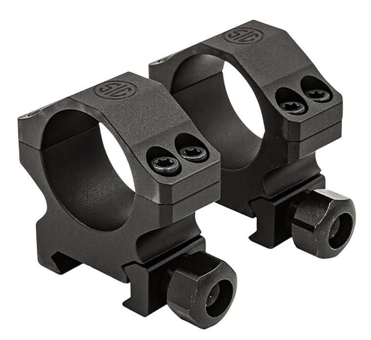 Sig Sauer  SOA10023 Alpha1 Hunting Scope Ring Set For  Weaver Medium 35mm Tube 0 MOA Black Powder Coated Aluminum