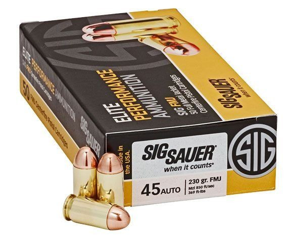 SIG SAUER Elite Performance .45 Auto FMJ 230 Grain