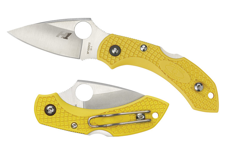 Spyderco C28SYL2 Dragonfly 2 Salt H1 Steel 2.25 Folding - Clip Point Serrated