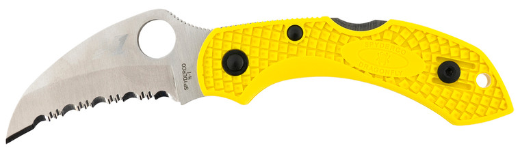 Spyderco C28SYL2HB Dragonfly 2 Salt H1 Steel 2.30 Folding - Hawkbill Fully Serrated