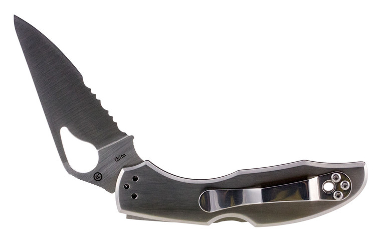Spyderco BY04PS2 Byrd Meadowlark 2 8Cr13MoV SS 2.94 Folding - Clip Point Part Serrated
