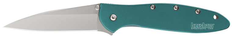 Kershaw 1660TEAL Leek  3 Folding - Drop Point Plain