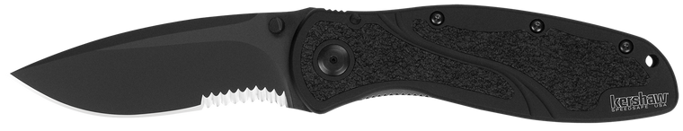 Kershaw 1670BLKST Blur  3.40 Folding - Drop Point Recurve Part Serrated