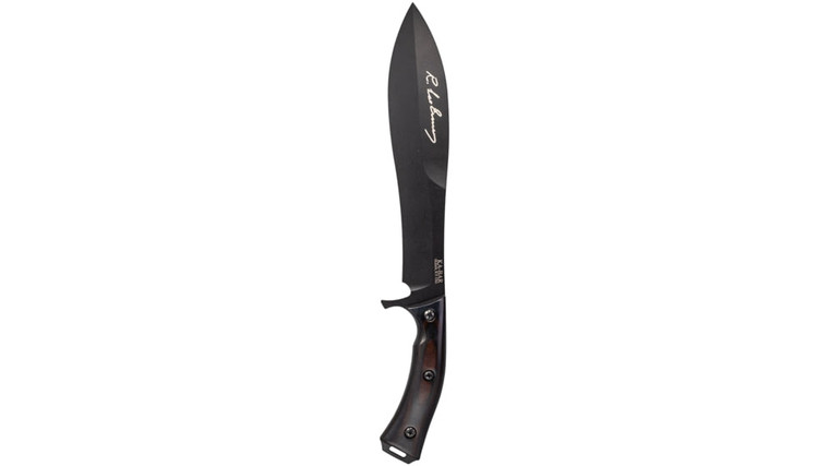 KA-BAR Knives Gunny Fixed Blade Knife, 9.75in, 1095 Cro-Van, Spear Point, Webb Wood, Black, 5300
