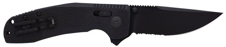S.O.G SOG12380341 SOGTAC XR TiNi Cryo D2 Steel 3.39 Folding - Clip Point Part Serrated