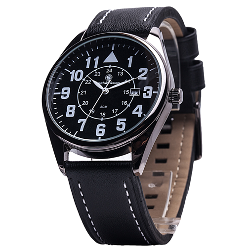 Smith & Wesson -  Smith & Wesson Civilian Watch w/ Leather Wristband