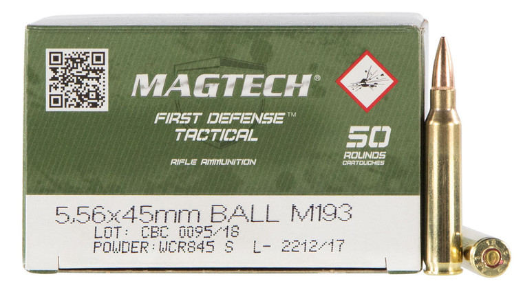Magtech 556A Tactical/Training 5.56x45mm NATO 55 gr 3265 fps Full Metal Jacket (FMJ)