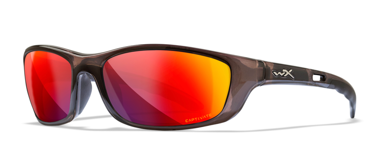 Wiley X P-17 Sunglasses P-17R Black Crystal | Captivate Polarized Red Mirror Lens