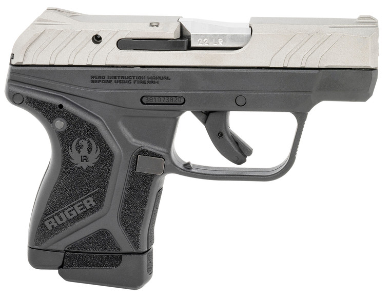 Ruger 22LR 2" Barrel, Silver Cerakote, Black Textured Polymer Grip Pistol - 10Rd