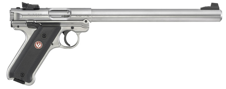 Ruger Mark IV Target 22LR 10" Barrel, Steel, Black Checkered Polymer Grip Pistol - 10Rd
