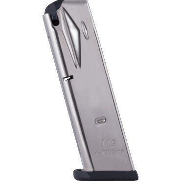 MecGar PB9215N Beretta 92 15rd Flush 9mm Compatible w Beretta 92M9 Nickel Polymer