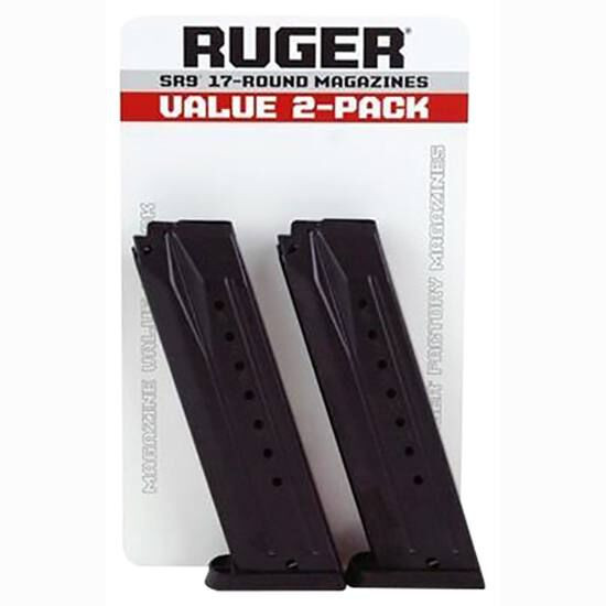 Ruger 90449 SR9C Value Pack 17rd Magazine Fits Ruger SRSRc9E 9mm Luger Blued 2 Pack
