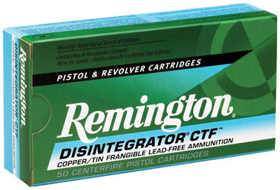 Remington Disintegrator CTF Lead-Free Handgun Ammunition 9mm, 100 GR, 1300 fps