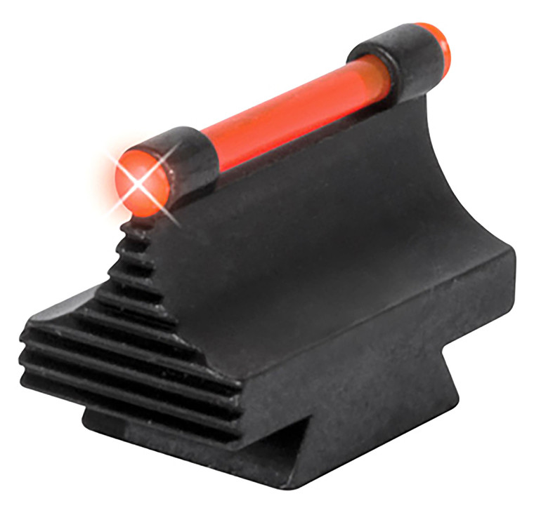 TRUGLO 3/8 MTL DOVETAIL RAMP .343 HEIGHT, RED FIBER OPTIC RIFLE FRONT SIGHT