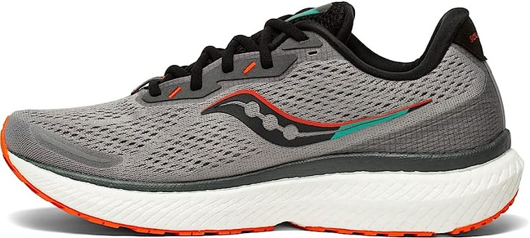 Saucony Triumph 19 Men's Running Shoes, Alloy/Fire Alliage - 9.5W