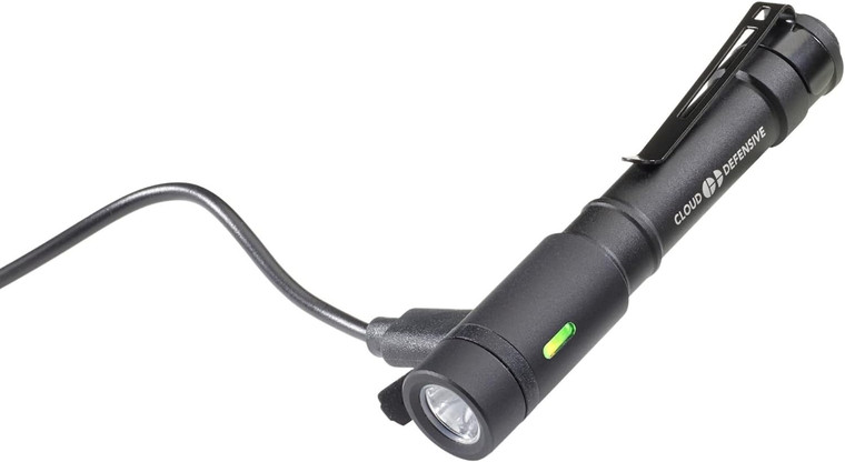 Cloud Defensive Chicro Admin Pocket FlashLight - 350 Lumens - USB Rechargeable (Black)