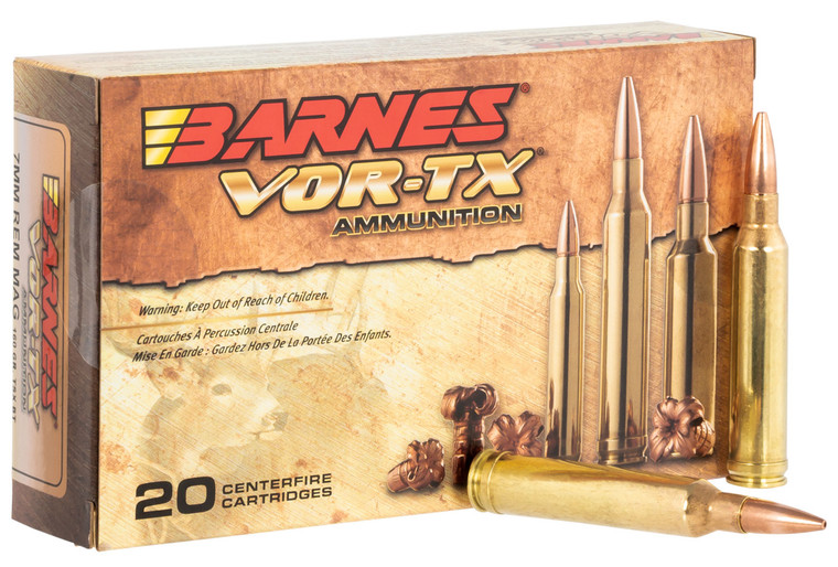 Barnes VOR-TX 7mm Remington Magnum 160 Grain Triple Shock X Boat Tail