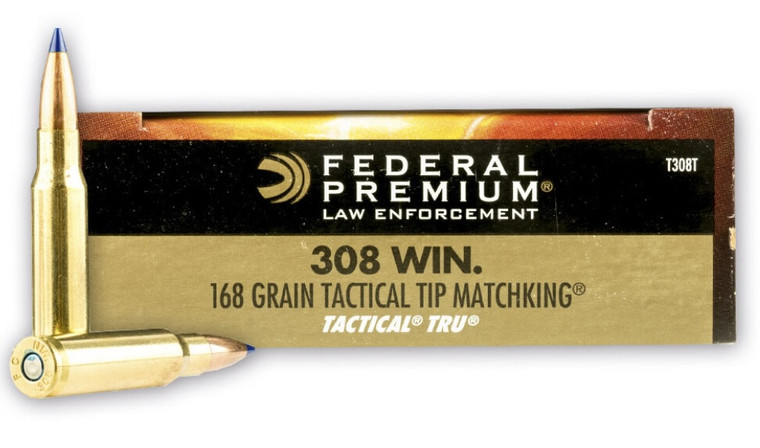 Federal T308T Tactical TRU - 308 - 168 Grain Tactical Tip MatchKing -  20 Rounds