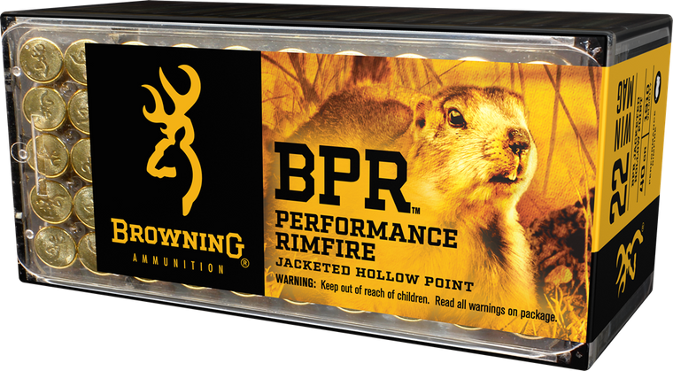 Browning BPR Performance 22 Winchester Magnum Rimfire 40GR Jacketed Hollow Point