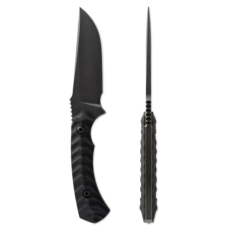 Toor Knives Brauler Bomber Fixed Blade Knife, Brauler Black