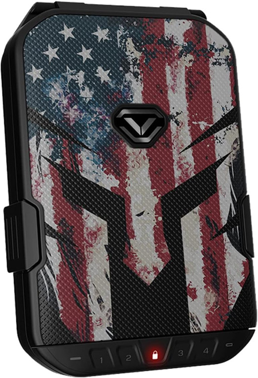 Vaultek LifePod 1.0 Secure Electronic Portable Gun Safe, Spartan Flag