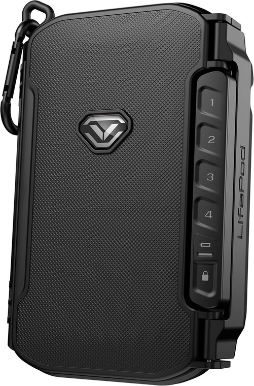 Vaultek LifePod X Micro Weatherproof Electronic Secure Locking Case, Black