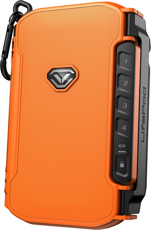 Vaultek LifePod X Micro Weatherproof Electronic Secure Lockbox, RushOrange