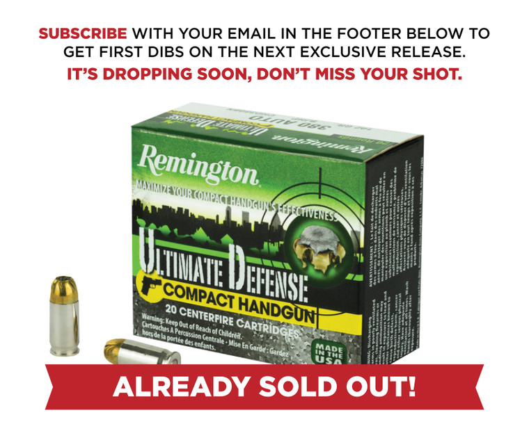 Remington Ultimate Defense 380 ACP 102 Grain Bonded Jacketed Hollow Point