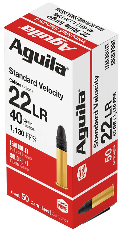 Aguila Standard Rimfire 22 LR 40 Grain Lead Solid Point