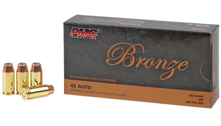 PMC Bronze 45 ACP 185 Grain Jacketed Hollow Point