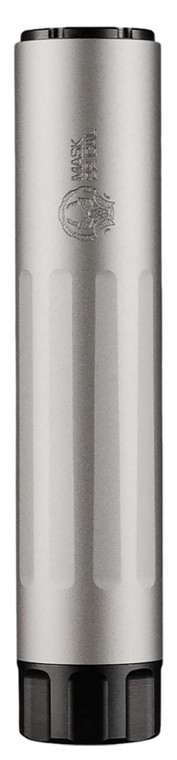 Dead Air Mask 22LR Suppressor, 1/2x28, Titanium & Stainless Steel (Silver)