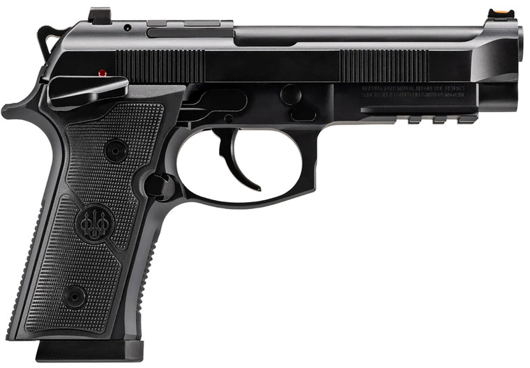 Beretta 92GTS 9mm, 4.7" Barrel, 15+1, Black Cerakote, Optic Ready, Rail