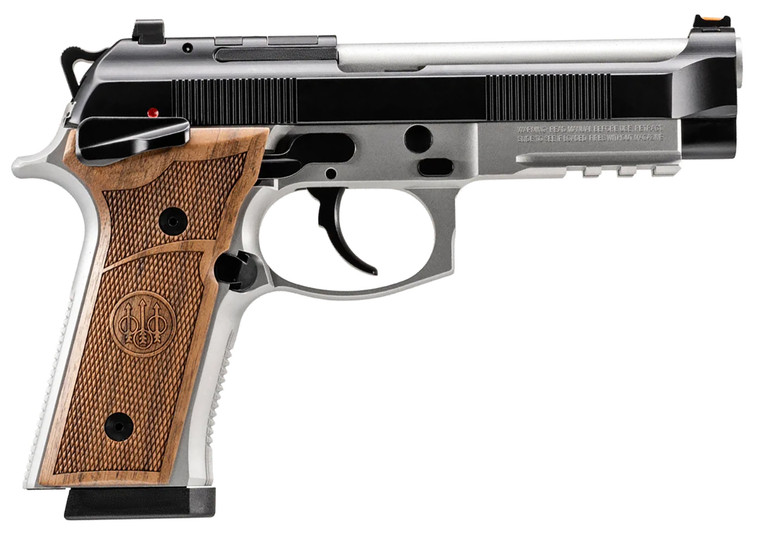 Beretta 92GTS Launch Edition 9mm, 4.7" Barrel, 15+1, Satin Steel, Rail