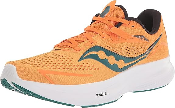 Saucony Men's Ride 15 Running Shoes, Gold/Palm, Size 10.0M