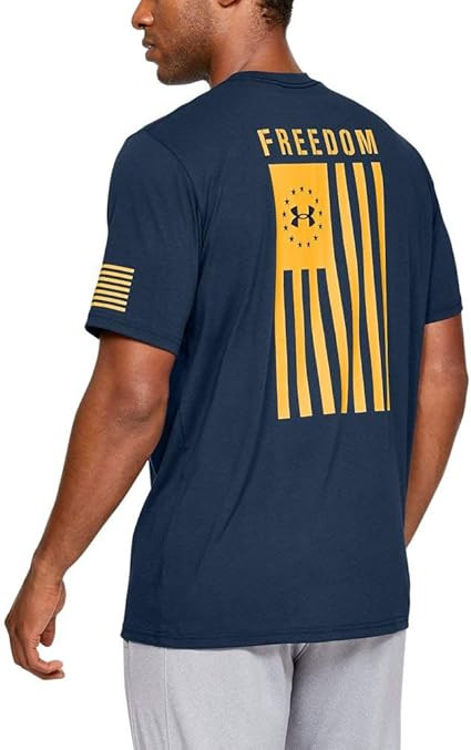 Under Armour New Freedom Flag T-Shirt, Blue/Gold, Size - Medium