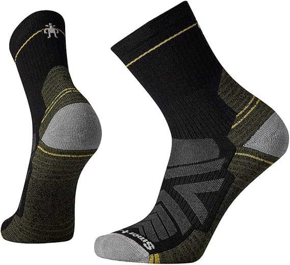 SmartWool Men's Hike Light Cushion Crew Socks, Color Black, Size X-Large
