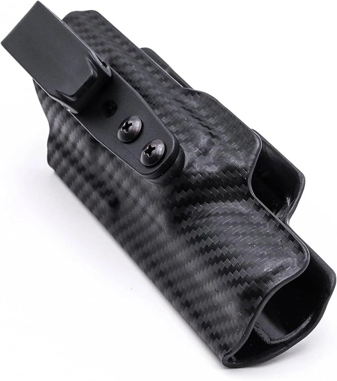 Rounded XFER Weapon Mounted Light IWB Holster – TLR-7, Carbon Fiber Black