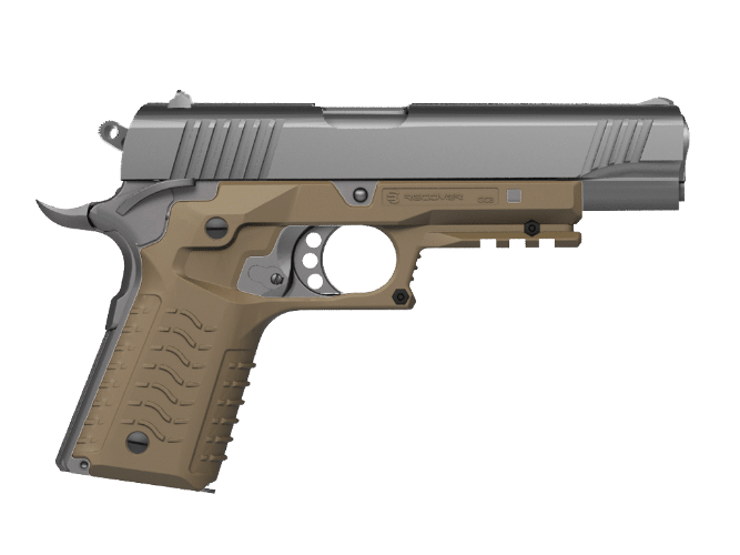 Recover Tactical CC3H Grip & Rail System for Full-Size 1911 - Tan