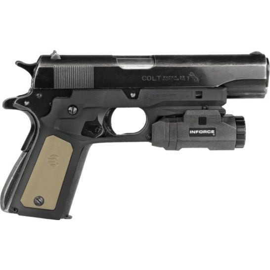 Recover Tactical Grip & Rail System for 1911 – Tan Grips with BLK+ Tan Panels