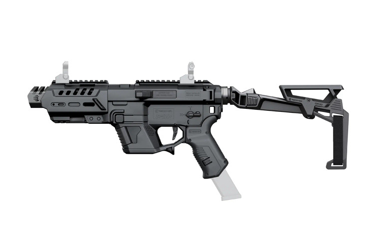Recover Tactical P-IX+Basic PG9 Folding Brace with Metal Front Guard, Black