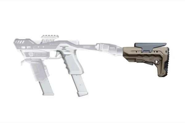 Revover Tactical SBX AR Compact Buttstock with Chick Riser for P-IX, Tan